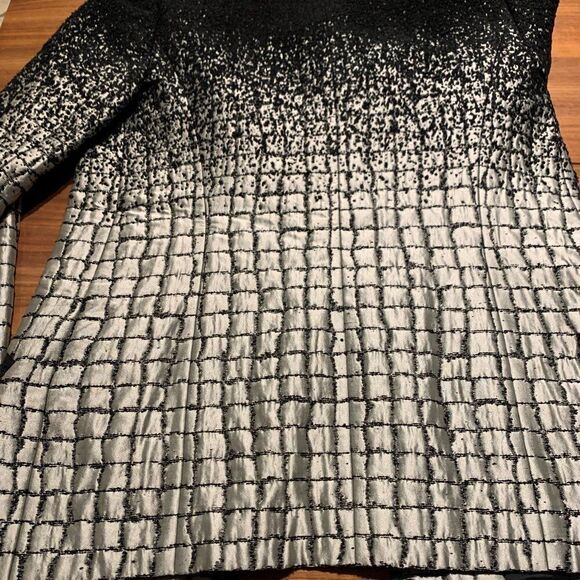 Claude Patrick Paris jacket, EUC, black and silver, fitted, fully lined - Picture 4 of 16